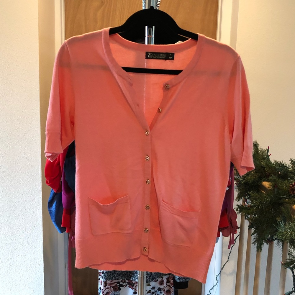 Coral cardigan